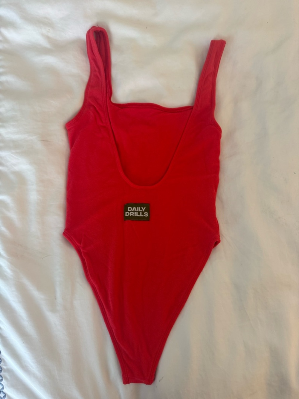 Daily Drills Red Tank One-Piece Swimsuit NEW Small Sold Out!
